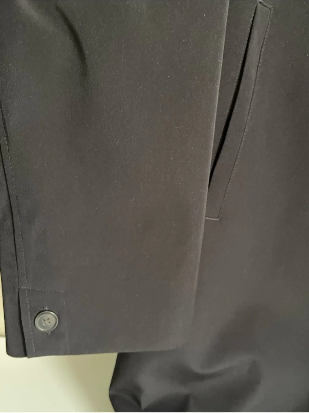 Ralph Lauren Trench Coat Preppy Waterproof Black Hidden Buttons Men’s 54 Regular
